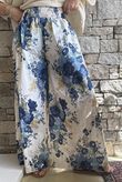 Country Garden Chintz Palazzo French Navy